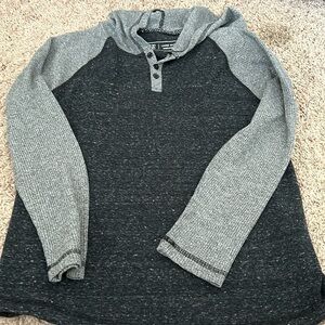 Like New BKE Gray and Navy YL Hooded Long Sleeve